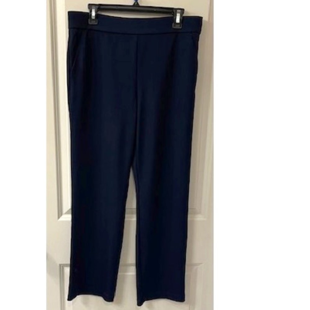 Isaac Mizrahi Live! Navy Pull On Dress Pants  Sz Med QVC
